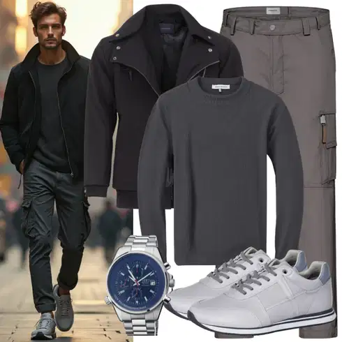 Grau/Hellgrau/Dunkelgrau StrickPullover/Kaschmir Pullover/WollPullover/Basic Pullover/Einfacher Pullover/Strickmuster Pullover/FeinstrickPullover/WinterPullover Tommy Hilfiger kombinieren