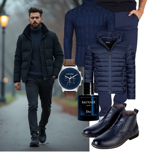 DunkelBlau/Blau Hybridjacke/Steppjacke/Kapuzenjacke/Winterjacke/Isolationsjacke/Thermojacke/Daunenjacke/Kunstfaserjacke/Verstaubare Jacke/Puffer Jacke Indicode kombinieren