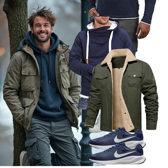 Metal Konzert Outfit mit Dunkelgrau/Khaki/Grau/Hellgrau/Dunkelgrün Indicode "Freizeit Outfit"Look: Smart Casual, Workwear, Casual, Coole, Unisex, Techno, Moderne, Metal, Konzert, Schule, Electro, Pop Konzert