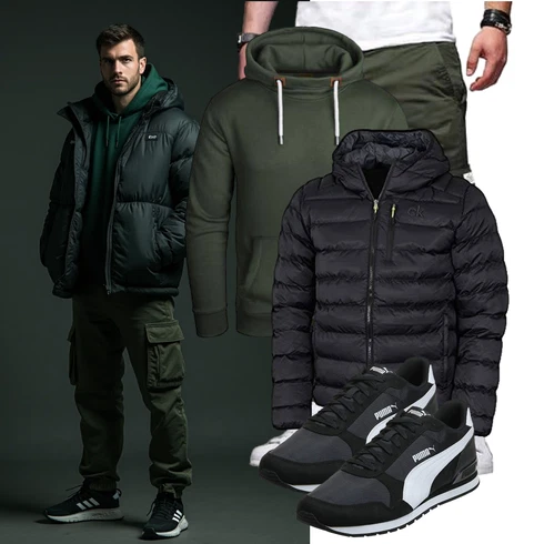 Schwarz/Dunkelblau IsolationsJacke/KapuzenJacke/WinterJacke/DaunenJacke/Puffer Jacke Calvin Klein kombinieren