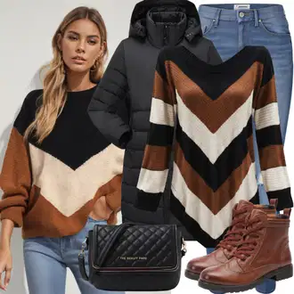 Kombinacije za zimu Maxi sa Crna Torba Za Preko Ramena/Torbica/Torbica/baguette vrećica/Mala Torbica/Torba preko ramena/Torba za rame Armani Exchange "Jesenska odjeća za svakodnevno nošenje"