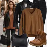 Zakrpljene Kožne Jakne Outfiti image
