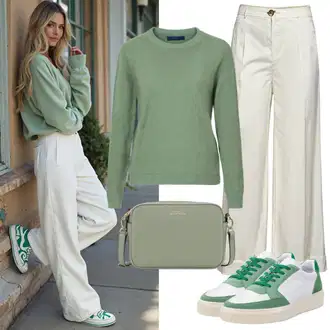 Green pants outfits "Jesenski Videz"