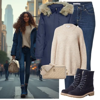 Kombinacije od trapera sa Tommy Hilfiger "Zimski look"