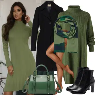 Dresses outfits Plemenita Zima mit Temno modra/Črna Prehodni Plašč/Plašč iz Kašmirja/Blazer Plašč/Volneni Plašč/Volnen zimski plašč/Kaban Plašč BRUUNS BAZAAR "Moden videz za jesen"Look: Plemenita, Pametno priložnostno, Eleganten, Premij, Layered, Italijanska, Priložnostne, Overdressed