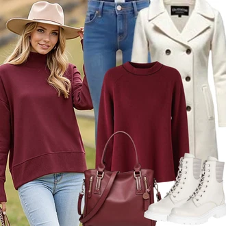 outfit mit Bela/Krem Usnjena Jakna/Ženske 7/8 Kavbojke/Gležnarji/Capri Kavbojke/Odrezane Kavbojke/Girlfriend Kavbojke/Kavbojka z Nizkim Pasom/Push up Kavbojke/Regular Fit Kavbojke/Ozke Kavbojke/Usnjene Čevlje/Zožene Kavbojke orsay "Moden videz za jesen"