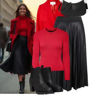 Outfit s Černá Kotníková Bota s Podšívkou/Chelsea Boty/Kožená kotníková bota/Gumová Kotníková Bota/Kožená bunda Only "Zimní look"