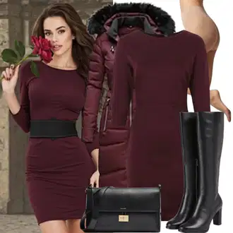 Outfity pro svatební hosty "Módní zimní outfit"
