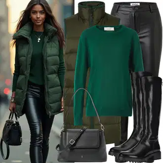 Green pants outfits "Outfiti za Tehtnico"