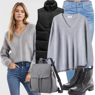Outfit s Bílá/Černá Kožená Kozačka nad Koleno/Kozačka nad Kolena/Dlouhá Kozačka/Kozačka po Kolena/Kozačka Na Podpatku Katy Perry "Podzimní outfit pro každodenní nošení"