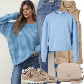 Dlouhé Outfit s Khaki/Béžová/Hnědá/Zlatý Peřová Vest/Lehký Prslušenství/Puffer Vest/Obracející se Vest/Dlouhá Vest/Prošitý Prslušenství Noisy may "Podzimní outfit pro každodenní nošení"