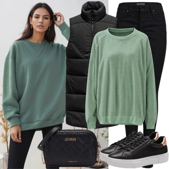 Italský Outfit s Černá Teniska Kožené Tenisky/Úzká Teniska/Nízká Teniska/Letní Tenisky/Teniska na platformě Tommy Jeans "Podzimní outfit pro každodenní nošení"Look: Estetika, Bad Taste, Francouzské, Hip Hop, Italský, Rap, Skater, Sportovní, Techno, Unisex