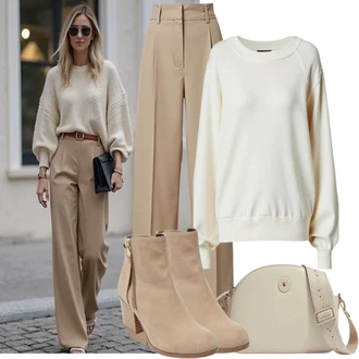 Fancy Outfit s Hnědá/Béžová/Oranžová Letní kotníková kozačka/Gumová Kotníková Bota/Kotníková Bota s Podšívkou/Plochá Kotníková Bota/Chelsea Boty/Kožená bunda pg1 "Podzimní Vzhled"Look: Ležérní, Šik, Klasické, Elegantní, Fancy, Glamourové, Italský, Venkovní, Chytrý příležitostný, Sportovní