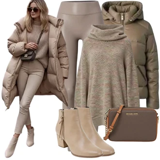 Manšestr Outfit s Béžová/Tmavě hnědá/Hnědá/Khaki Prošívaná Bunda/Krátký Bund/Krabice bunda/Letní peřová bunda/Krátký Bund/Podzimní bunda/Udržitelná bunda/Zimní Bund/Nafukovací Bund/Puchová Bund Only "Podzimní vzhled"
