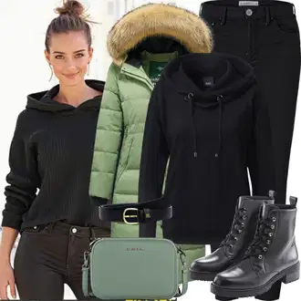 Zima outfit mit Črna Superga Zimske superge/Zimski gležnjar/Škornj za Sneg/Oblazinjeni škorenj/Zimski škornj iz jagnječje kože primohurt "Popolno za zimo"