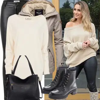 Zima outfit mit Črna Superga Zimske superge/Zimski gležnjar/Škornj za Sneg/Oblazinjeni škorenj/Zimski škornj iz jagnječje kože primohurt "Popolno za zimo"