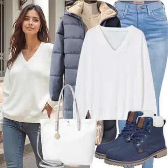 Jesenske Outfiti Debel mit Bela/Krem V-kardigan/Kratka jopica/Pletena jakna iz boucle materiala/Kardigan s stoječim ovratnikom/Dizajn navijanja pletene jopa/Kardigan iz kašmirja/Podložen pleteni jopič/Volnena jopica/Osnovni Pulover/Pulover Carmen/Pleteni Pulover/Pulover Nicki/Pulover iz Kašmirja/Mohair Pullover/Preprost Pulover/Slap Izrez Pulover/Zavit pulover/Pulover iz Kašmirja lc waikiki "Popolno za zimo"