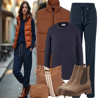 outfit mit Temno modra Hlače iz muslina/Hlača iz Blaga/Športne hlače/Paperbag Hlača/Boyfriend Hlača/Hlače Za Prosti Čas/Jogger Hlača/Trening Hlača/Dolga Hlača nax "Prosti čas Oblačila"