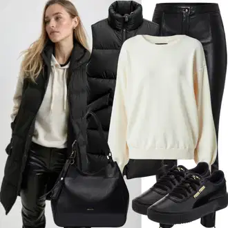 Zimske Outfiti Kratka mit Bela Women's Pullovers with Stand-up Collar/Športni pulover/Ženski Pulover/Fleece pulover/Usnjena jakna Abercrombie & Fitch "Prosti čas Outfits"