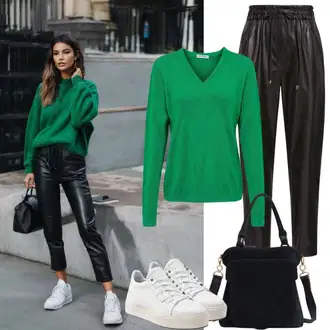 Green pants outfits "Trendovski Jesenski Outfit"