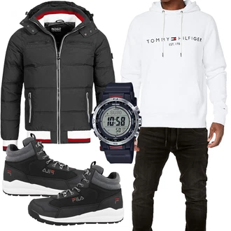 Outfit mit Blau Jumpsuit & Overall Overall/Winter Parka/Regenjacke Indicode Jeans "Winter Outfit"