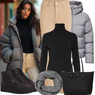 Kombinacije za festival Coachella sa Crna/Tamnosmeđa Tenisica s platformom/Tenisice s patentnim zatvaračem sa strane/Zimske tenisice Tamaris "Zimske Odjeće"Look: Koncer, Coachella, Škola
