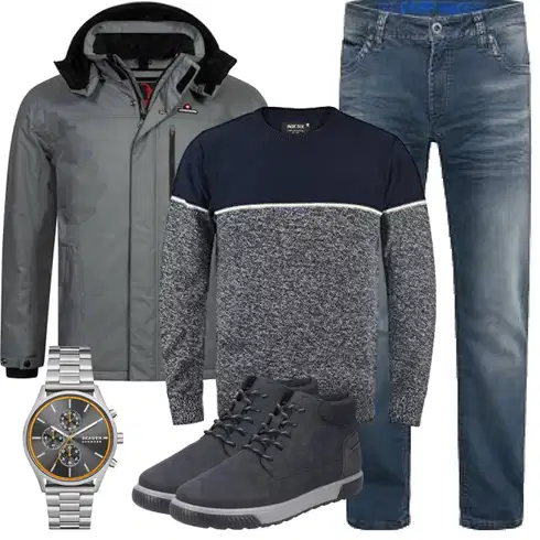 Dunkelgrau/Grau/Hellgrau Innenfutter Jacke/IsolationsJacke/SkiJacke/FunktionsJacke/SegelJacke/2in1 Jacke/OutdoorJacke/TrekkingJacke/Wasserdichte Jacke Höhenhorn kombinieren
