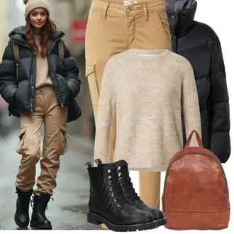 Outfity na zimu s Černá/Tmavě šedá/Tmavě modrá ESPRIT "Zimní Outfity"
