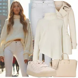 Krátká Outfit s Béžová/Khaki/Hnědá Trenčkot/Trenčkot/Duffle Kabát/Lehký Kabát/Přechodový Kabát/Zimní Kabát Vlněný kabát morgan "Zimní Outfity"