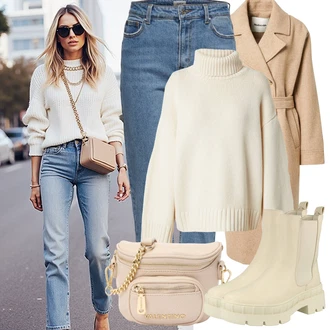 Kombinacije za zimu Ležerno Denim/Traper sa Svjetloplava/Plava rupa hlača/Hlače s Prorezom/Boyfriend Hlače/Ravna Hlača/Jeggings/Traper Tajice Only "Zimske Odjeće"Look: Stil, Rap, cool, klasický, 90-ich, Običan, Ležerno