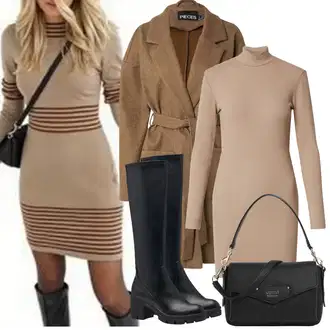 Narozeniny Zima Outfit s Béžová/Hnědá/Khaki Nezařazené Edited "Zimní Outfity"Look: Bar, Koncert, Zvláštní příležitosti, Den matek, Firemní večírek, Nový Rok, 60. narozeniny, 40. narozeniny, Škola, Narozeniny