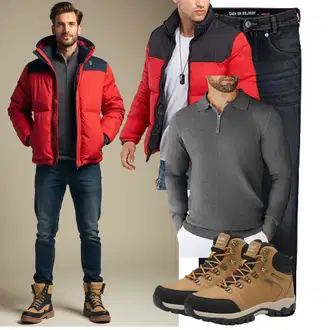 Winter Outfits Warme mit Braun/Beige Herren Lederschuhe/Wasserdichter Stiefel/Wasserfester Schuh/Wasserdichter Outdoorschuh/Trekkingstiefel ARRIGO BELLO "Winter Outfits"