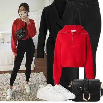 Elastický Outfit s Černá/Khaki Kožená bunda/Zimní bunda/Kožené Boty/Motorkářské Džíny/Termální Džíny/High Waist Džínové Kalhoty/Push up Džín Dr. Denim "Zimní Outfity"