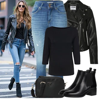 Kombinacije za zimu Mom Denim/Traper sa Plava/Svjetloplava Skinny Hlače/rupa hlača/Jeggings/Traper Tajice Only "Zimske Odjeće"Look: Rap, Stil, cool, Old Money, 90-ich, Mom, Disko, Prekrasan