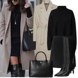 Outfity s roláky a oblečením se sukní image