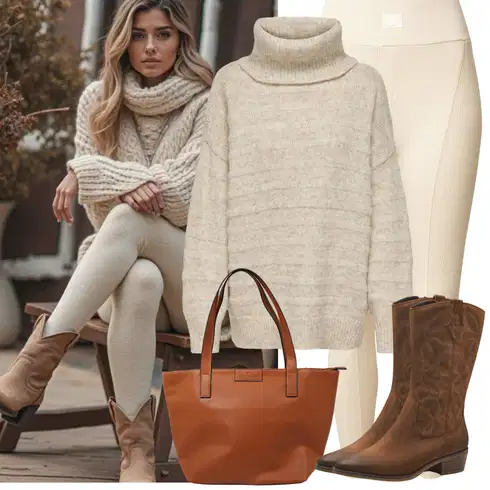 Kombinace Béžová/Khaki/Bílá Termo Kalhoty/Legíny s Vysokým Pasem/Push up Kalhoty/Pletený Legín/Tregíny/Formovaná Legína/Cyklistická Kalhoty/Neprůhledný Legíny/Legíny s Rozparkem/Legíny s Podšívkou/Teplé Legíny