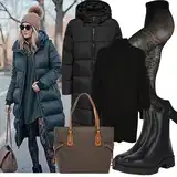 Zimní outfity s černými šaty image