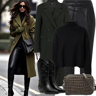 Lesk Outfit s Černá/Bílá/Oranžová/Zelená/Hnědá Kožená Kalhoty/Legíny Kožený Vzhled/Tregíny/Jeggings/Kožený Legíny/Kalhoty z Umělé Kůže/Skinny Kalhoty Only "Zimní Outfity"