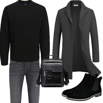 Winter Outfits Warme mit Dunkelgrau/Grau COOFANDY "Winter Outfits"