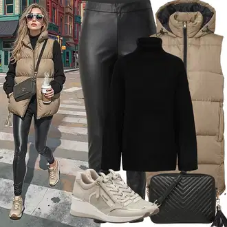 Outfit s Černá/Bílá/Hnědá/Zelená/Tmavě zelená Boss "Zimní Outfity"