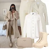 Krémové halenky se zapínáním na knoflíky outfity image