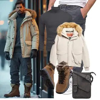 Outfit mit Puffer Jacke/BomberJacke Superdry "Winter Outfits"
