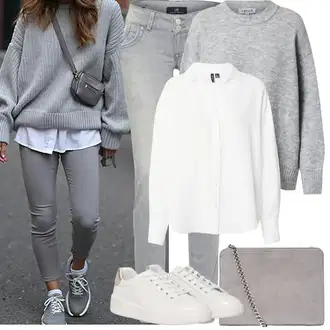 Outfity na zimu s Šedá/Světle šedá Slim Fit Džíny/Zužující se Džíny/Kožená Pánská Bund/Džíny s Rozparkem/Push up Džín/Kožené Boty/Džín s Nízkým Pasem/Džíny s Nízkým Sedem/Džíny Regular Fit/Kožená bunda/Kotníková Bota LTB "Zimní Outfity"