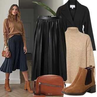 Outfit sa Crna Prijelazni Kaput/Dugi kaput/Ljetni Kaput/Midi Kaput/Kaput od Kašmira/Zimski Kaput Vuneni kaput/Trenč Kaput/Vuneni Kaput/Baloner Vila "Zimske Odjeće"