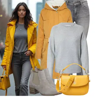 Outfity na zimu s Šedá/Světle šedá/Tmavě šedá Džíny Kožená bunda/Džíny s Rozparkem/Slim Fit Džíny/Džíny s Nízkým Sedem/Kožené Boty/Motorkářské Džíny/High Waist Džínové Kalhoty/Termální Džíny/Zimní bunda/Push up Džín Only "Stylový zimní outfity"