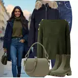 Kozačky s nýtováním outfity image
