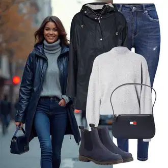 Outfity pro dešťové počasí "Zimní look"