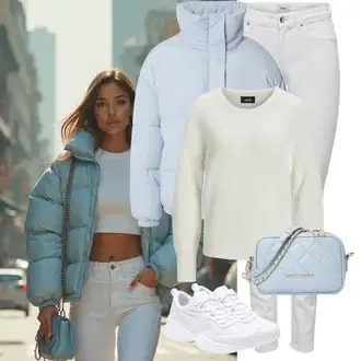 Kombinacije od trapera Zima sa SvjetloPlava/Plava Nekategorizirano LENI KLUM x ABOUT YOU "Zimski look"