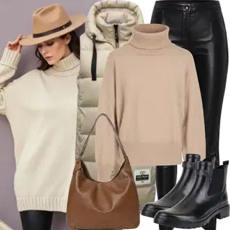 Kombinacije za golf Zima sa Bež/Kaki/Smeđa Donji Prsluk/Vanjski Prsluk/Kratki Prsluk/Pufnasti Prsluk/Izolacijski Prsluk Alpha Industries "Zimske odjeće"
