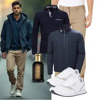 Hütten Outfit mit Khaki/Beige/Braun Tommy Hilfiger "Freizeit Outfit"Look: Schule, Konzert, Hütten, Strandtag, Pop Konzert